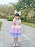 迪士尼（Disney）女童艾莎公主裙2026夏洛丽塔爱莎连衣裙亮片生日礼服蓬蓬裙子童装 紫色 渐变亮片公主裙-含头纱 130 【身高约125-135cm体重50-60斤】 实拍图