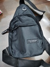 运动跑步包男休闲斜挎包手机包防泼水健身包女单肩包 黑色 实拍图