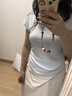 Olrain欧芮儿经典百搭精致撞色短袖T恤女装夏季新款潮流修身显瘦上衣 蓝色 XL 实拍图