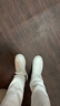 百丽李卿同款休闲鞋小白鞋男夏牛皮舒适厚底休闲板鞋A1160 黑尾翼 41 实拍图