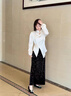 啄木鸟平底内增高单鞋女2026年春夏季新款浅口水钻乐福鞋软底百搭通勤鞋 黑色【内增高4CM】 37 (235mm) 实拍图