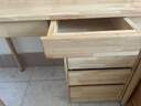 舒歌实木书桌电脑桌子办公桌 家用卧室学习桌写字桌台式电脑桌椅套装 原木色桌柜套装-送置物架 100*50CM-双抽屉 实拍图