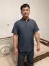 啄木鸟冰丝短袖t恤男爸爸套装2026新款夏季父亲节礼物中老年男士polo衫 雾霾蓝短袖+黑色裤子 XL (建议125-140斤) 实拍图