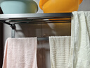 卡贝（cobbe）毛巾架卫生间置物架浴室挂架免打孔厕所太空铝浴巾架墙上挂件套装 双折叠-浴巾架70cm 实拍图