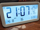 码仕闹钟学生温湿度计大屏充电电子智能夜光儿童起床专用神器LCD床头钟开学必备Q198白开学季礼物 实拍图