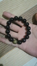 石玥珠宝精品12mm彩虹眼天然黑曜石手串本命年转运珠水晶手链男女士款 实拍图