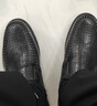 木林森（MULINSEN）男鞋商务休闲镂空豆豆鞋软底凉皮鞋 黑色 42码 88028 实拍图