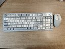 前行者V1蓝牙无线键盘鼠标套装机械手感静音三模男女生办公高颜值键鼠便携电脑笔记本平板iPad手机通用 奶油灰-三模键鼠套装-白光【无线/蓝牙/有线】 实拍图