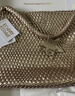 ECODAY编织托特包通勤包女包大容量单肩手提包送女友生日礼物 My dear friend-B007X 香槟金 大号 实拍图
