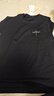 回力（Warrior）纯棉t恤男春秋新款重磅运动上衣男士宽松打底长袖体恤 黑色  3XL 实拍图