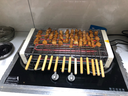 奥克斯（AUX）电烤炉电烧烤炉烤肉锅电烤盘双层大容量无烟不粘多功能烤串烤肉一体机室内户外家用可拆洗 大号-双烤网+烤盘（5分钟50串） 2层 实拍图
