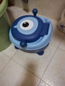 世纪宝贝（babyhood）大眼仔座便器 儿童小马桶坐便器 男女宝宝便携小便盆 PU软垫107蓝 实拍图
