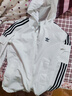 adidas经典三条纹运动连帽夹克外套男女春季阿迪达斯三叶草   亮白   XS 实拍图