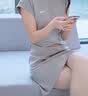 斐乐 斐乐官方女装针织连衣裙2025夏季新款时尚休闲无袖收腰裙子 绿卡其色-DK XL 175/92A/XL 实拍图