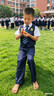罗蒙儿童短袖白色衬衫春夏新款男童女童衬衣校园服饰演出上衣 白色120 实拍图