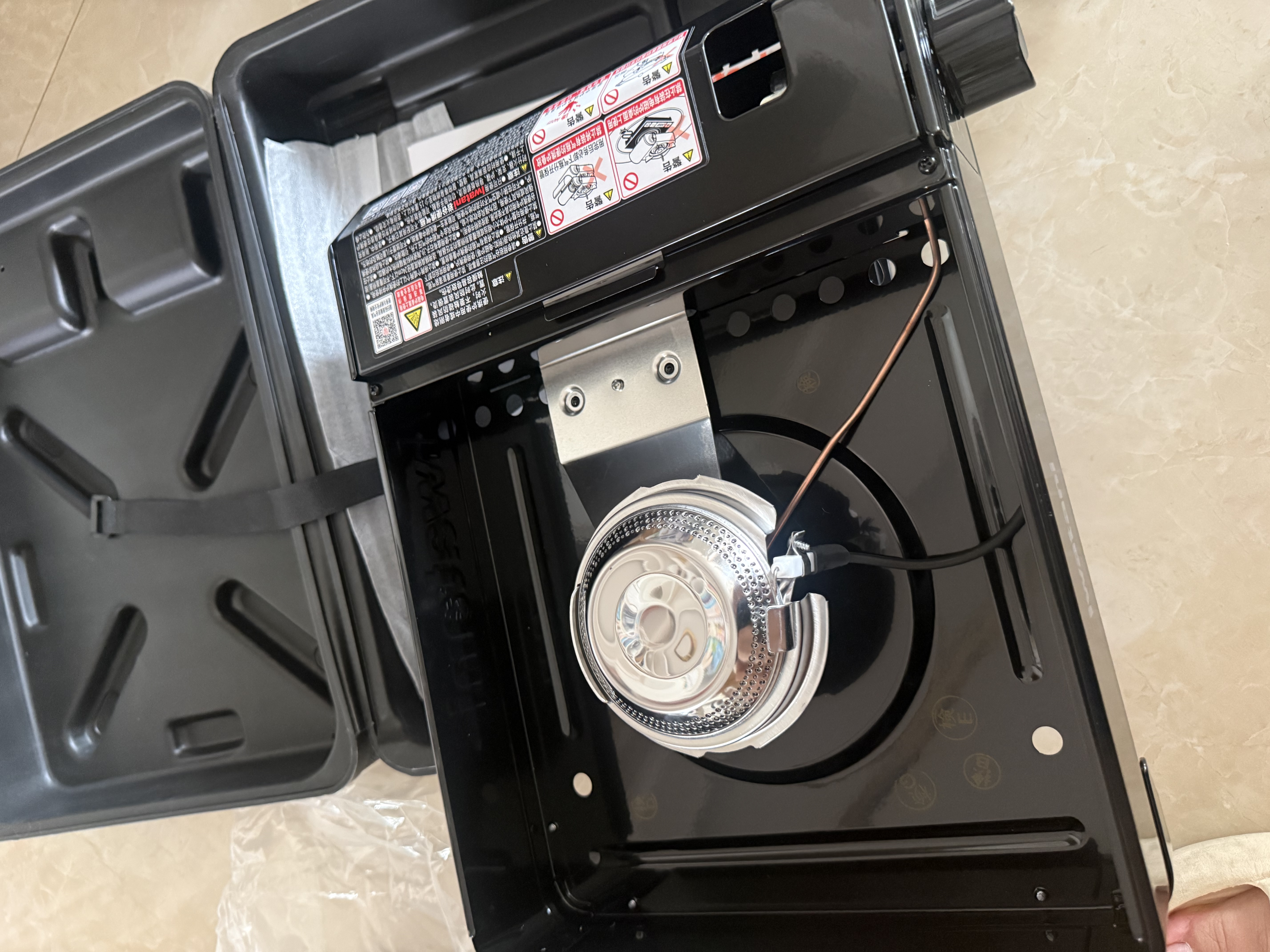 岩谷（Iwatani）进口户外双重防风卡式炉火锅露营3.3kW大火力煤气单灶CB-ODX-1-BK 实拍图
