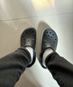 CROCS卡骆驰贝雅卡骆班洞洞鞋轻便耐磨拖鞋一脚蹬休闲鞋|205089 黑色/白色-066 43 (270mm) 实拍图