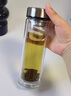 CKULH玻璃茶杯男士高颜值2026新款摔不烂钢化玻璃杯泡茶专用水杯 【加厚款】钢本色  450ml 【双层耐高温防爆防摔】 实拍图