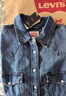 Levi's李维斯女士美式复古简约通勤经典翻领宽松蓝色牛仔衬衫 深蓝色第二批 L 实拍图