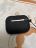 ESCASE airpods pro保护套苹果无线蓝牙耳机防滑套防摔液态硅胶轻薄收纳盒带挂钩防指纹 黑色 实拍图