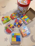 Hape(德国)儿童积木玩具桶装80粒进口山毛榉数字字母生日礼物E8402 实拍图