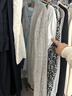 优衣库女装纽花圆领针织开衫/毛衣外套空调衫通勤488123 481477/03灰色 XL 实拍图