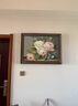 良木美式餐厅装饰画牡丹花油画客厅挂画欧式餐厅高级感壁画2026新款 A款富贵牡丹+复古棕框 40*60cm 皮纹膜画面HC3【经典皮纹肌理】 实拍图