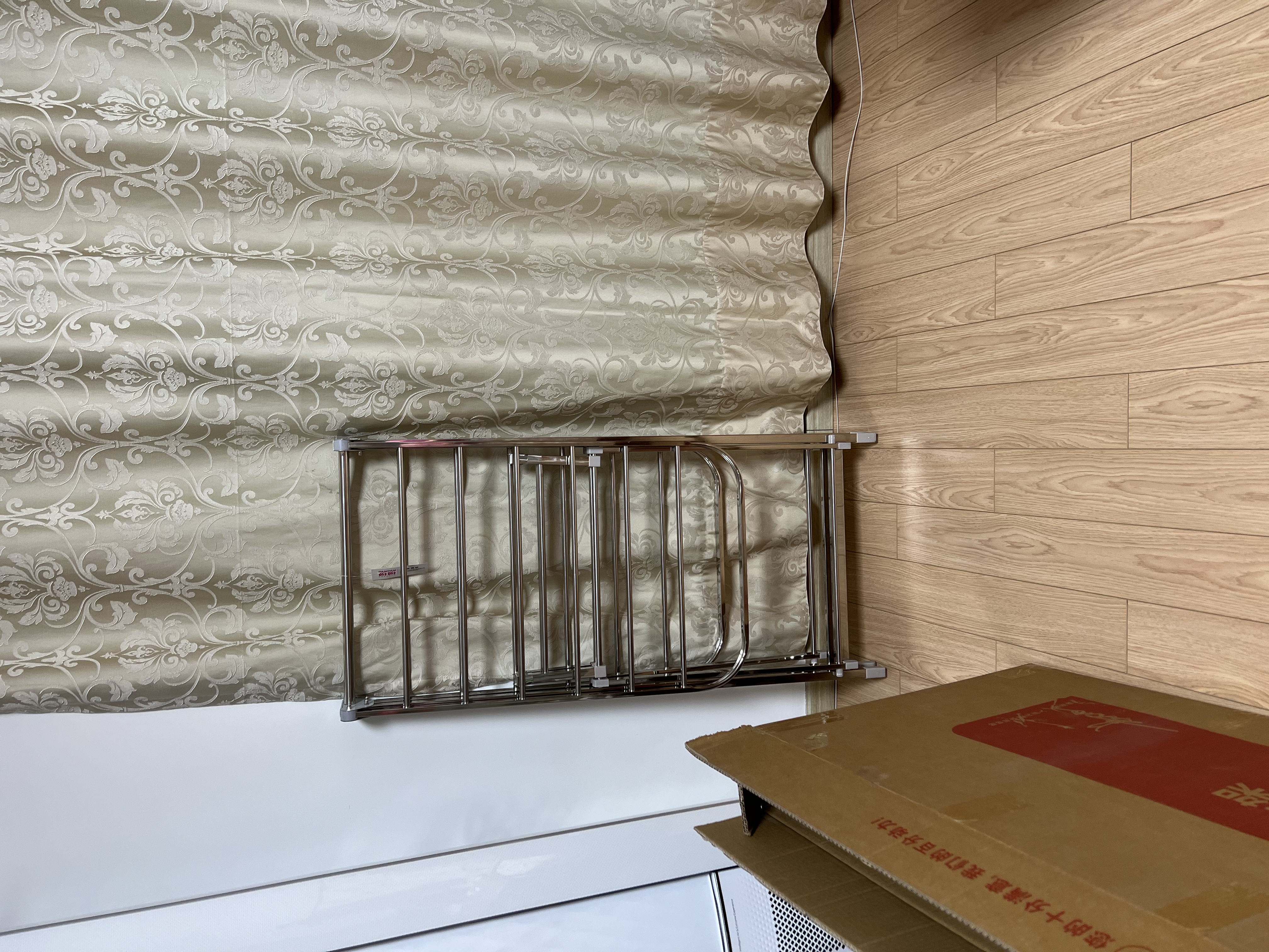 盼盼 阳台晾衣架不锈钢落地折叠翼型室内晒被衣架家用神器婴儿尿布架 300U经典款1.6米+不锈钢 实拍图