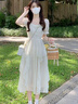 欧迪惠（Oudihui）新款连衣裙2026年夏季女装衣服收腰显瘦温柔风法式雪纺裙子女夏天 米白色 L 实拍图