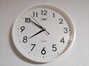 康巴丝（Compas）挂钟客厅 静音钟表客厅石英钟表挂墙时钟 C2866 白色 30.5cm直径 实拍图