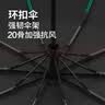 山山自动加固结实抗风折叠防晒伞晴雨两用太阳伞防紫外线遮阳伞16骨黑 实拍图