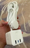 公牛（BULL）20W PD苹果快充魔方插座/插线板/插排/桌面充电站 Type-c+USB+3孔全长1.5米白色 GNV-UU2203C总控 实拍图