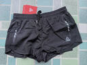 匹克泳裤男泳衣男防尴尬速干宽松平角沙滩裤双层温泉海边度假泳裤黑XL 实拍图