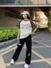 真维斯（Jeanswest）设计感小众短袖t恤女2026新款夏季学院风插肩撞色纯棉休闲上衣服 实拍图