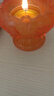 星光缘酥油灯蜡烛烛台灯座琉璃佛前供灯长明灯灯架灯盏供具烛台琥珀色高6厘米一对  实拍图