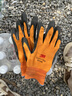 3M劳保手套工地胶皮耐磨浸胶防滑防护拔河维修 手套 橙色L 实拍图