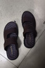 红蜻蜓凉鞋男鞋轻便拖鞋夏季牛皮沙滩鞋露趾透气两穿WTT22118J黑色41 实拍图