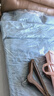 水星家纺床上四件套60支长绒棉刺绣被套纯棉四季中式套件床单款1.8x2米床-天鹅蓝 实拍图