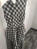 ELLE法式洋气黑白格纹设计感无袖连衣裙女2026夏季新款优雅长裙 黑白 M 晒单实拍图