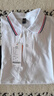 罗蒙男童短袖polo衫校园服饰春夏T恤女童班服 条纹白色短袖POLO衫160 实拍图