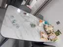 上林春天 亮光岩板餐桌椅组合 现代轻奢可伸缩吃饭折叠方桌中小户型洽谈桌 抗菌雪山白丨轻奢皮椅丨黑色框架 1.4米 餐桌+4椅 实拍图