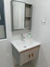 名牧【上门安装】洗手盆柜小户型浴室柜陶瓷一体盆卫生间洗脸盆柜家用 对开门60CM陶瓷盆+镜柜 实拍图
