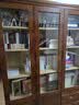 唐辑实木书柜书架落地客厅玻璃门展示收纳储物柜胡桃色三门 实拍图