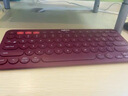 罗技（Logitech）时尚系列 K380 无线键盘 蓝牙办公键盘 便携超薄键盘 笔记本键盘 红色 79键 实拍图