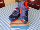 李宁热断码男童鞋子中大童透气网面2026春季儿童皮面运动休闲跑步鞋 1712深蓝橘双网 34 实拍图