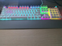 狼蛛（AULA）F2088机械键盘 有线键盘 游戏键盘 104键背光键盘 宏编程 电脑键盘 银白色 红轴 精英版 实拍图
