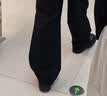 Mr.A德比鞋男款圆头大头鞋黑色工装鞋通勤马丁靴厚底增高休闲皮鞋MRA 亮面黑 43 男码【适合运动鞋44码】 实拍图