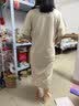 革曼孕妇装夏装2026新款孕妇连衣裙时尚短袖宽松长款过膝孕妇裙子夏季 奶茶色 L(建议105-125斤) 实拍图