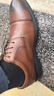 京东京造【万里行】男士三接头春夏商务休闲正装鞋皮鞋婚鞋2026新款男棕41 实拍图
