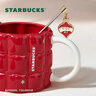 星巴克（Starbucks）红色格纹款马克杯(配搅拌棒)490ml陶瓷水杯咖啡桌面杯情人节礼物 实拍图